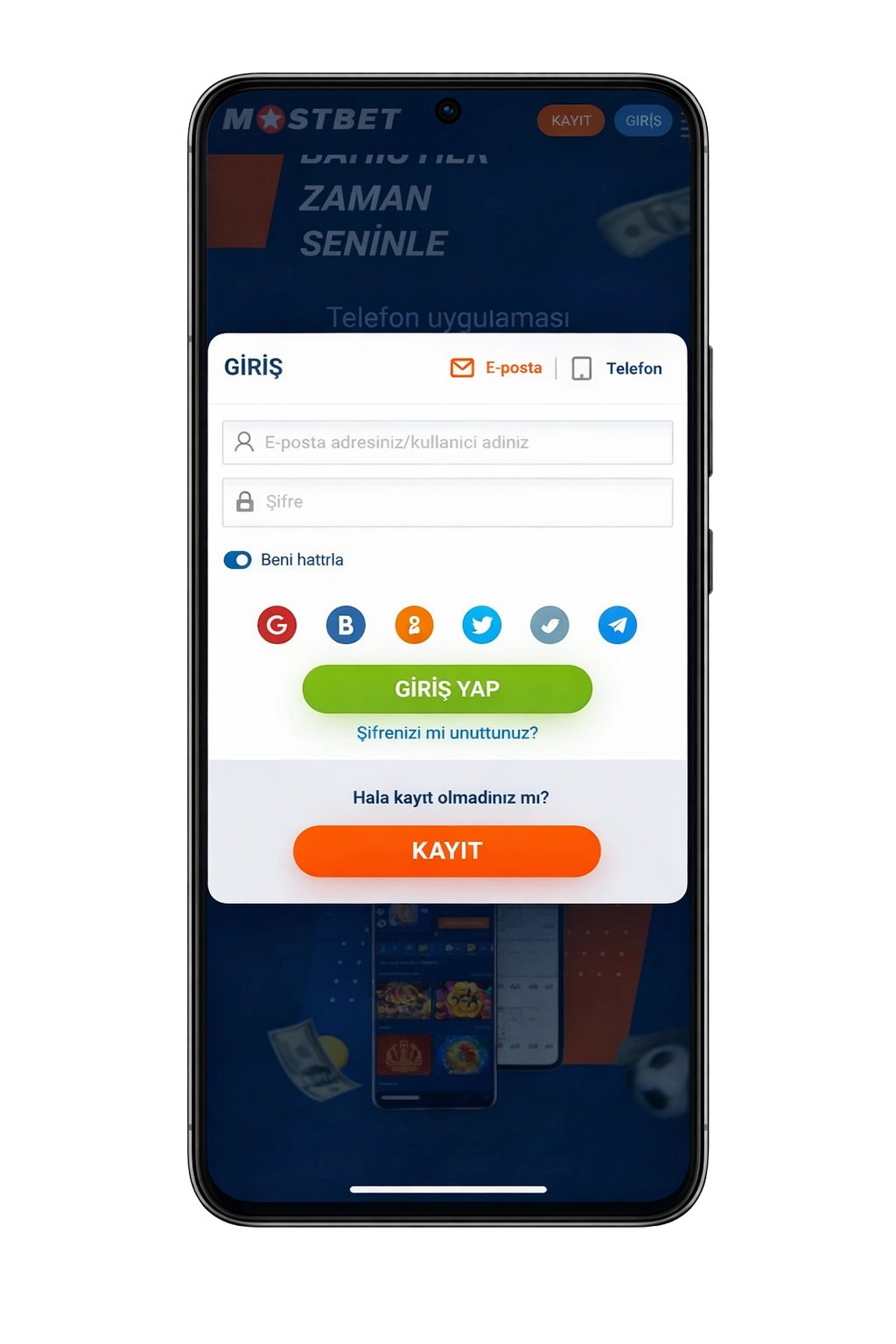 Uygulamayı başlatın